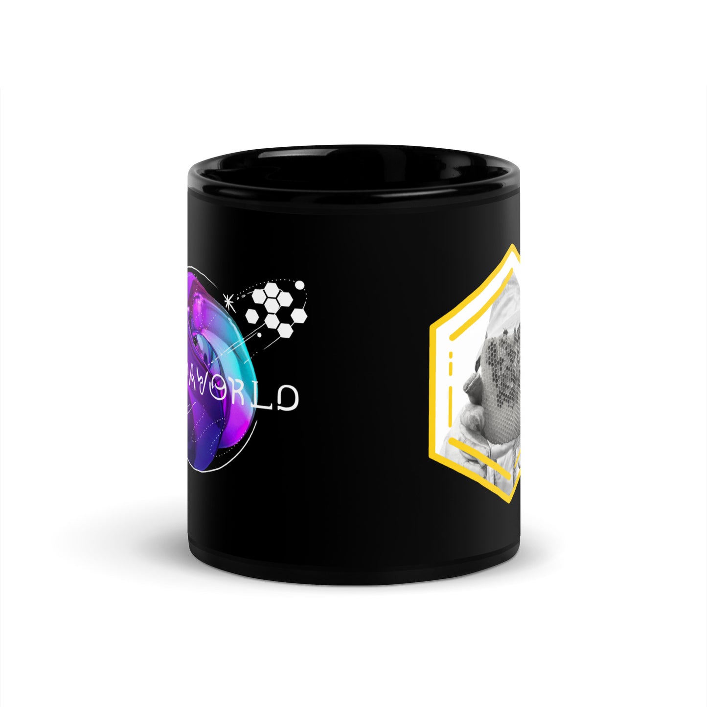 NEWBEES/OTHERWORLD Black Glossy Mug