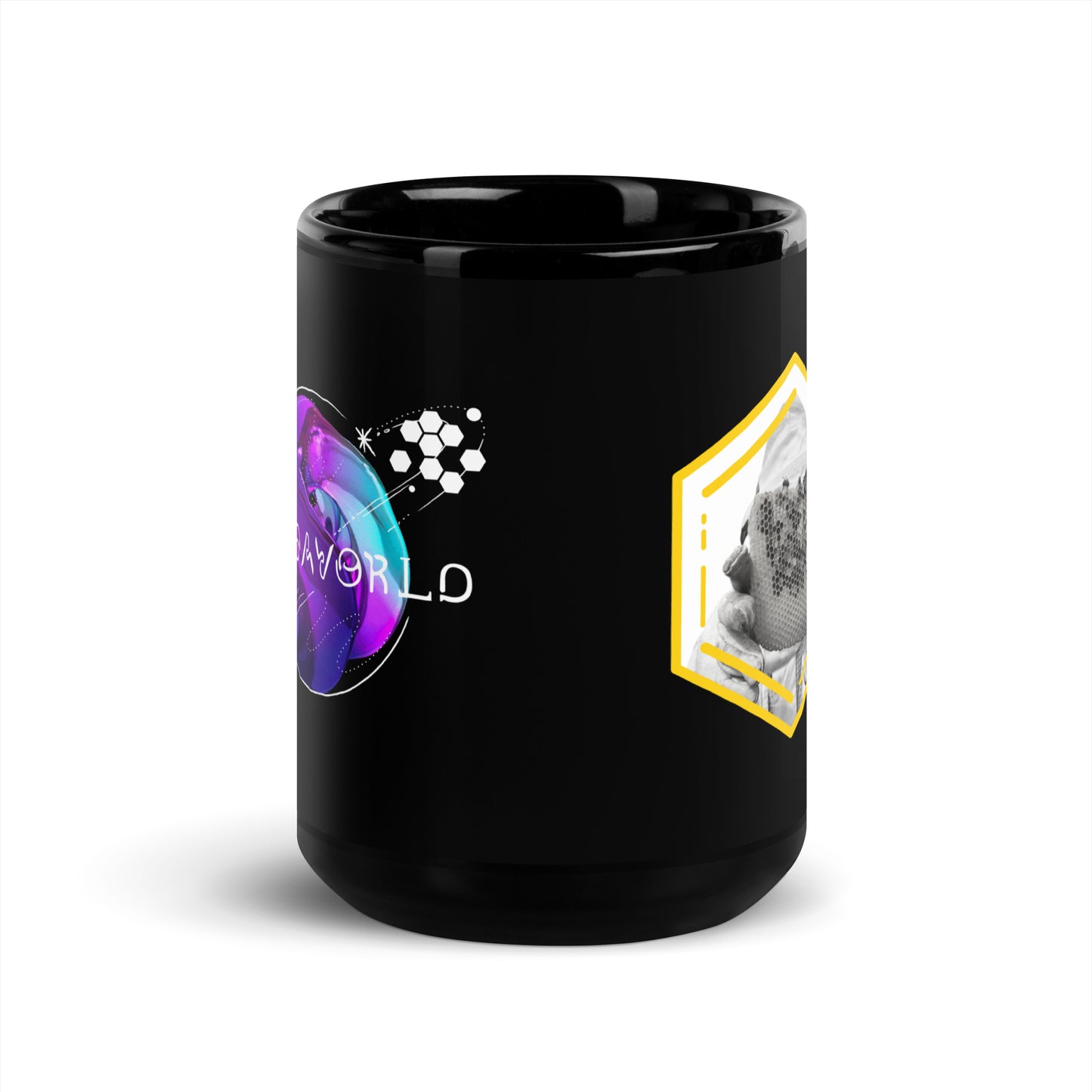 NEWBEES/OTHERWORLD Black Glossy Mug